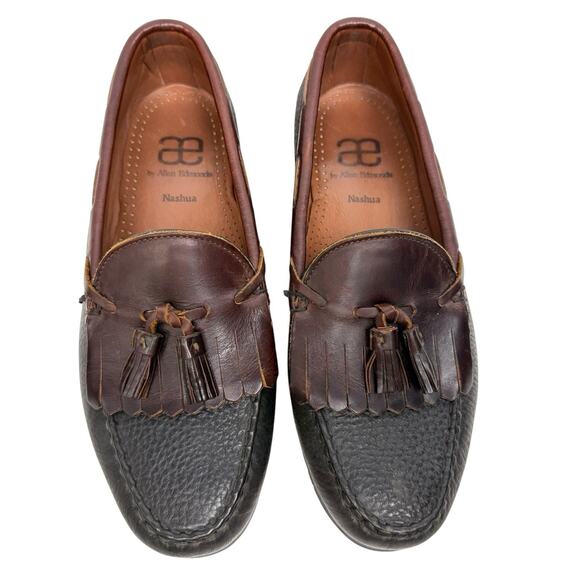 Allen‎ Edmonds Nashua 2 Tone Leather Tassel Kiltie Loafers Size 9 3E Extra Wide - Picture 2 of 12